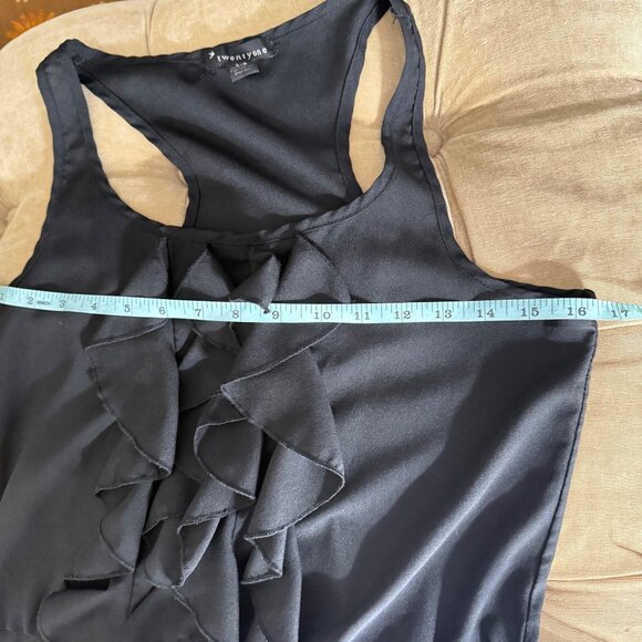 Twentyone Black Ruffled Tank Top Size Small - Picture 7 of 8